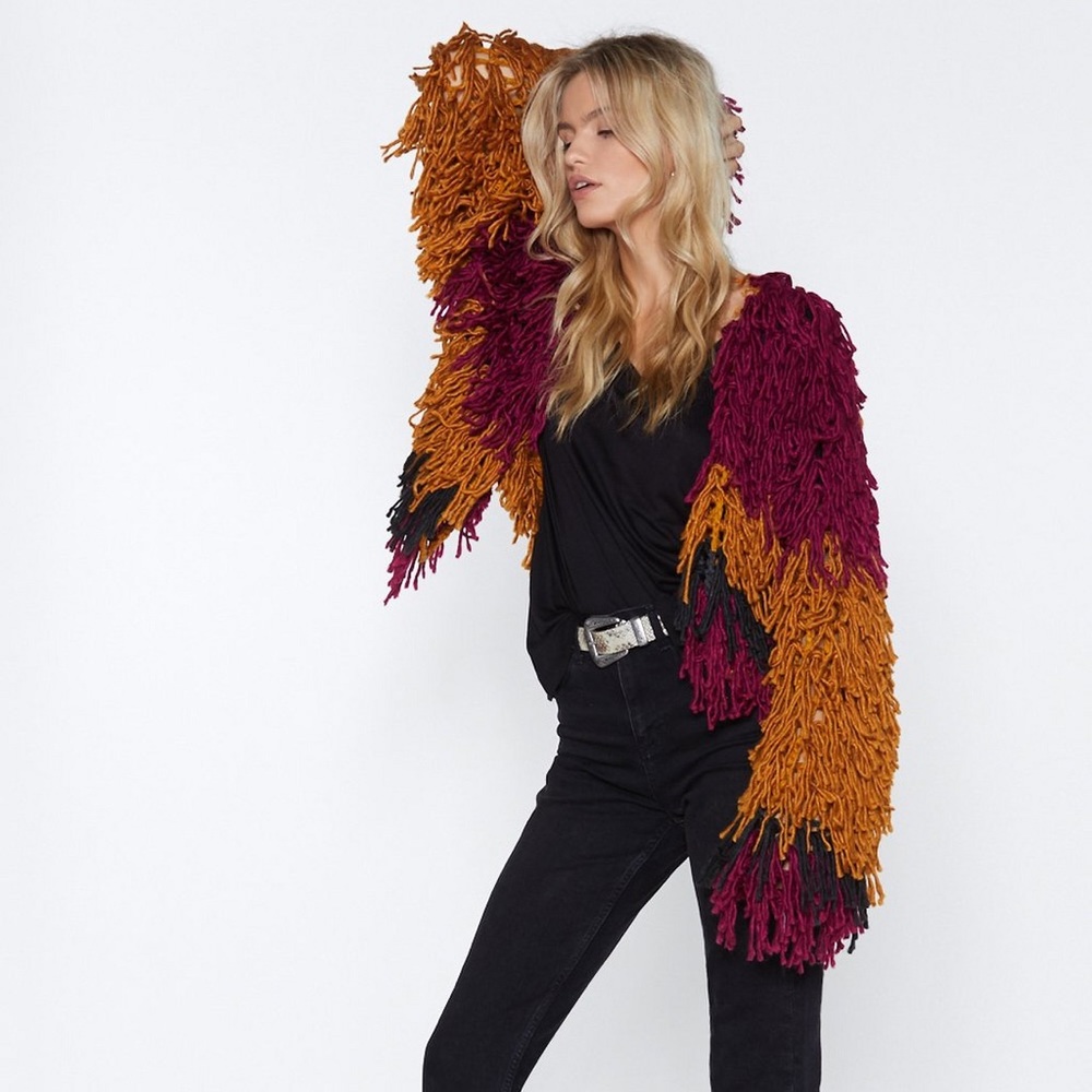 Bad romance shag cardigan from Nasty Gal